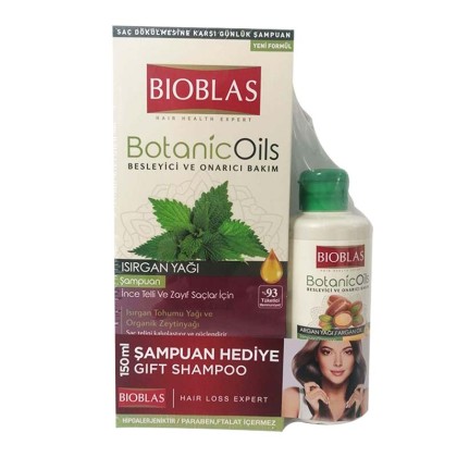 Bioblas sampon urzica 360ml + sampon argan 150ml