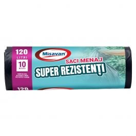 Misavan saci menajeri Super rezistenti 120l 10 bucati negru