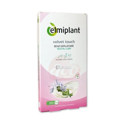 Elmiplant benzi depilatoare pentru corp Velvet Touch 12 bucati