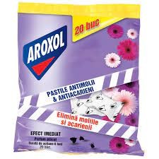 Aroxol pastile antimolii si antiacarieni 20 bucati