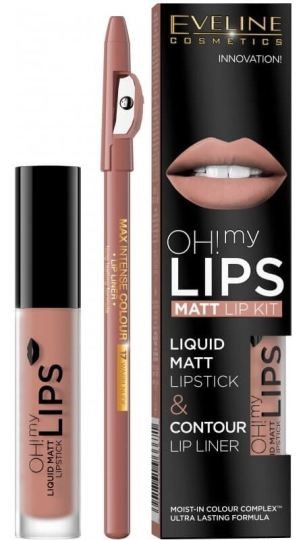 Eveline matt lip kit Oh! my Lips 01 Neutral Nude