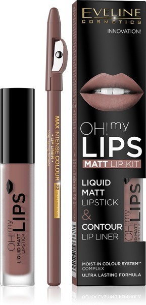 Eveline matt lip kit Oh! my Lips 02 Milky Chocolate