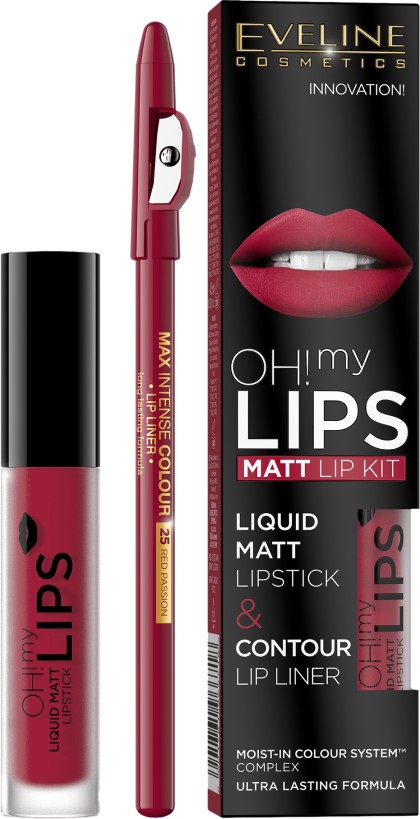 Eveline matt lip kit Oh! my Lips 05 Red Passion