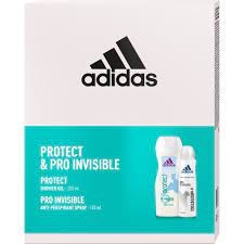 Adidas set cadou Invisible ( gel dus 250ml + deo spray 150ml)