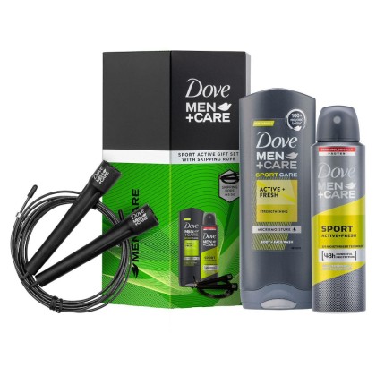 Dove set cadou Sport Active ( deo spray 150ml + gel dus 250ml + coarda)