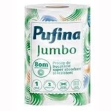 Pufina prosop de bucatarie Jumbo 2 straturi 80m 1 rola