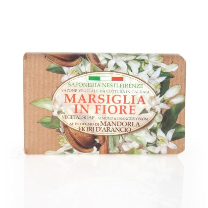 Nesti sapun solid Marsiglia in fiore 125gr Migdale si flori de portocal