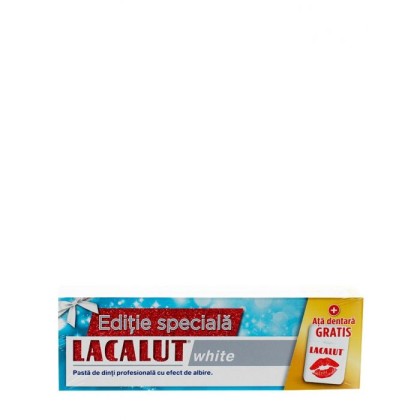 Lacalut pasta de dinti 75ml White + ata dentara 10m